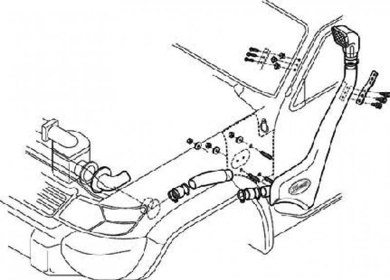 Safari-Snorkel Patrol GR Y61 ab BJ01/98 2,8l Version,SS15HF